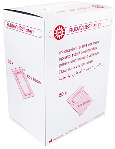 Noba Rudavlies, steriles Verbandpflaster, Wundverband, Pflaster, 12x10cm, 50 St