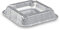 1-PACK Alu Aschenbecher aus kräftigem Aluminium, eckig, 12,6 x 12,6 x 2,2 cm, 50 Stück