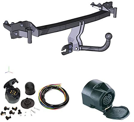 AHK Anhängerkupplung mit Elektrosatz 13 polig für BMW 5 E39 1995-2003 Anhängevorrichtung Hängevorrichtung - starr, mit angeschraubtem Kugelkopf