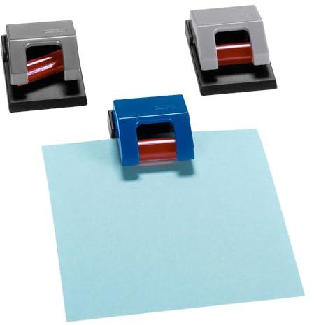 MAUL Rollenclips S | Klemmrollenautomatik zum sicheren Aufängen von Papier, Plakaten und Zeichnungen | selbstklebend | ideal für Büro, Werkstatt, Küche und Kinderzimmer | 10 Stück | Silber