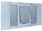 Ideal Pet Products Aluminum Sash Window Pet Door, Adjustable Width 23 to 28, Chubby Kat, 7.5 x 10.5 Flap Size, White