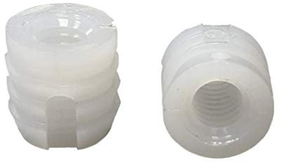 Kunststoff weiß Polyamid M4 8x8 mm - 12 St. - Einleimmuffen Einschlagschrauben