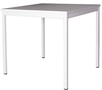Szagato Schreibtisch (Stahl) LxB: 80x80 cm, lichtgrau, Marke (Arbeitstisch, Bürotisch, Druckertisch Büro-Möbel Arbeitszimmer Computertisch Schreibtisch Home-Office Büro-Schreibtisch)