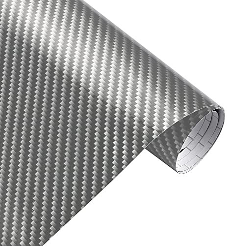 Könighaus (9,21€/m2) 2D Carbon Grau Folie 200 x 152 cm blasenfrei mit Anleitung (Autofolie)