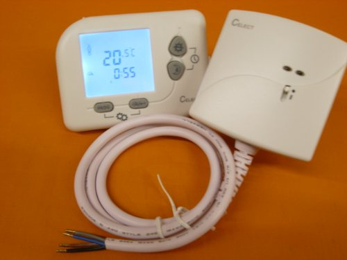 Celect LCD Large Screen Backlit Wireless Room Thermostat