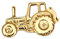CLEVER SCHMUCK Goldener einzelner Herren Single Ohrstecker Traktor 9 x 6 plastisch ausgeprägt glänzend 333 Gold 8 Karat für Männer Damen im Schmucketui