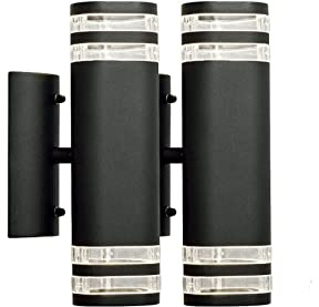 2er-Set Up-Down Wandleuchte Modena Aluminium Schwarz, GU10, Höhe 28,5 cm, IP44; Konstsmide 7516-750