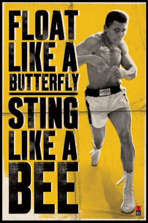 Poster Ali Mohamed Float Like Butterfly, 61 x 91 cm)