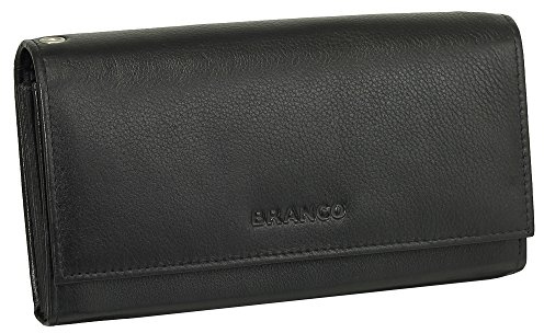 Ledershop24 Preiswerte Kellnerbörse Taxibörse Kellnergeldbörse Servicegeldbörse schwarz Rindleder mit 2-Fach Druckknopfverschluss und Kartenfach echt Leder