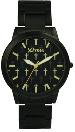 XTRESS XNA1034-01 Men's Analogue Quartz Watch with Stainless Steel Strap, Ribbon