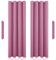 John Aird Blackout Curtains Eyelet with Tie Backs – Thermal, Energy Saving Curtains for Bedroom & Living Room (Pink, 229cm Width x 183cm Drop (90x 72)