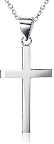 Kreuz Kette Damen Silber 925 Kreuz Anhänger Kette Damen Halskette Silber Schmuck Kreuz kette für Mädchen Mutter Tochter