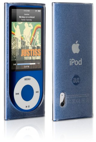 DLO Silikontasche/Schutzhülle für Apple iPod Nano 5G, inkl. Display- Schutzfolie grau/transparent