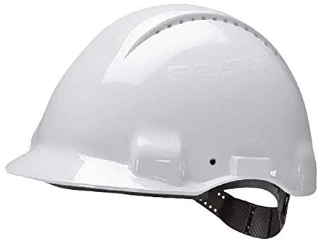 3M G30CUW Peltor Schutzhelm G3000C, ABS, Helm Innenausstattung mit Kunststoff SchWeißband und Pinnlock Verschluss, belüftet, Weiß