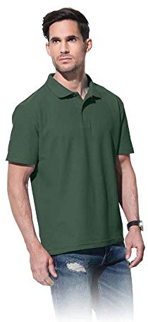 Stedman Apparel Polo/ST3000 Polohemd mit kurzen Ärmeln für Herren, Normale Passform, Flaschengrün, Größe L