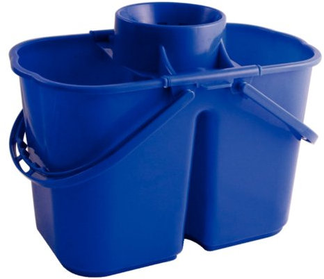 Blue Jantex Colour Coded Twin Mop Buckets 295(h) x 430(w) x 275(d)mm