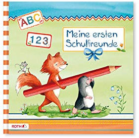 ROTH Freundebuch Flinki & Schlau - 64 Seiten 16,5 x 16,5 cm - Erinnerungsalbum Tiere für Kinder in Grün und Orange