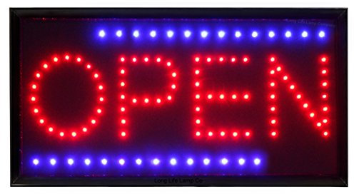 LED Open Sign for Shop Window Display Illuminated Flashing LED Sign Super Bright