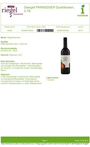 Paradeiser Zweigelt, 750 ml