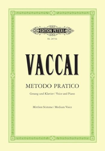 EDITION PETERS VACCAI - METHODE PRATIQUE (VOIX MOYENNE)