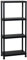 Toomax scaffale a 4 ripiani Universal 63-4 in plastica, colore nero, dimensioni di cm 60x30x138h.