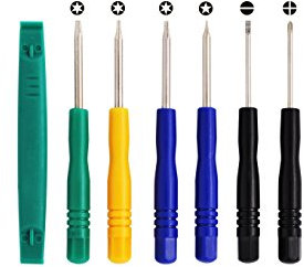 smavco 7 Tools (T8, T6, T5, T-, T+, Plastic & Pentalobe) Repair Kit Opening Tools For iPhone, iPad, GPS, Kindle, Nook, iPod, Watch Repair, Battery Replacement