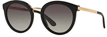 Dolce & Gabbana Damen DG4268 Sonnenbrille, Mehrfarbig (Gold, Schwarz/Grau verlaufend 501/8G), Small (Herstellergröße: 52)