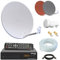 Digital SAT Anlage 60cm + HD Receiver + 10m Kabel + Opticum Single LNB = HD Komplett Set (3 Farben wählbar)