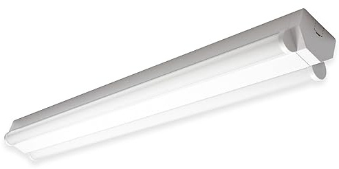 MÜLLER-LICHT LED Werkstattleuchte Basic, 0,60 m 2-flammig für Wand- und Deckenmontage, 2500 lm, Aluminium, 30 W, weiß, 60 x 7.5 x 5 cm, 20300520