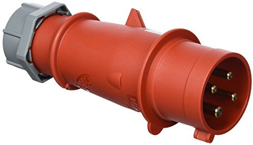 Mennekes 101200056 Phase, Steckdosen CEE Klinke investmenthäusern, 400 V, 50 – 60 Hz, 32 A, 4-polig, IP 44, 10 Verpackung, rot