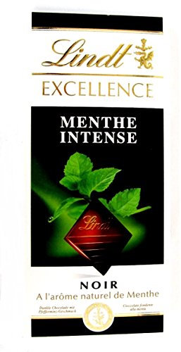 Lindt Tablette Menthe Intense Excellence, Chocolat Noir, 100g