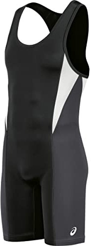 ASICS Legit Herren Singlet Wrestling, Schwarz/Stahlgrau, Größe L