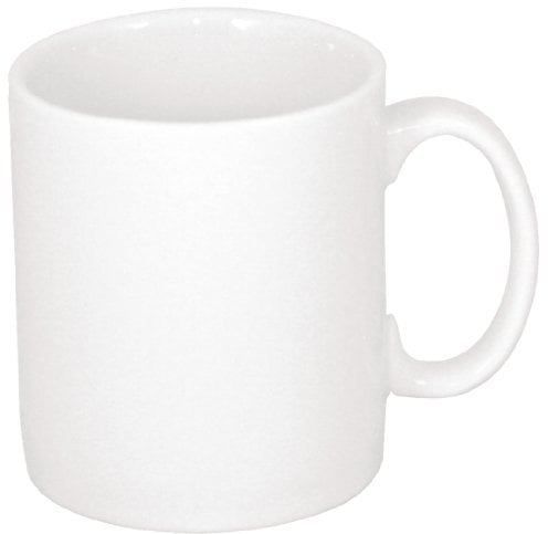 Olympia Athena Crockery Mugs 10oz / 280ml (Pack of 12), White Vitrified Porcelain, Shock and Chip Resistant, Stackable, Chip Resistant, Microwave Safe, Restaurant Café and Home Use | CC203