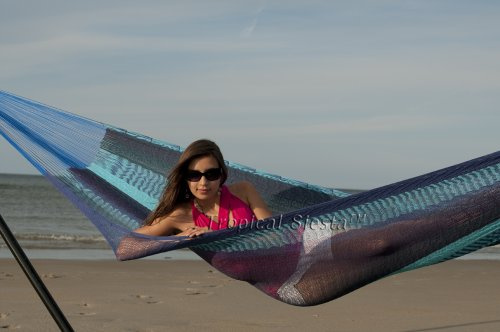 Breezy Point Maya-Hängematte aus mexikanischem Nylon, doppelte Hängematte