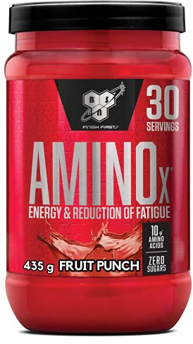 BSN Nutrition Amino X Supplement with Vitamin D, Vitamin B6 and Amino Acids, Fruit Punch Flavour, 30 Servings, 435 g