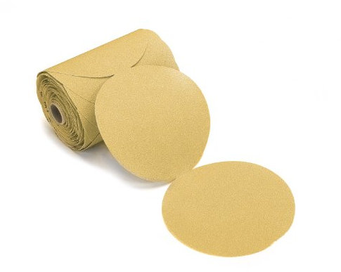 Mirka 6-Inch PSA Linkrol Disc, Aluminum Oxide, Gold, 500 Grit, Compatible with Angle Grinder