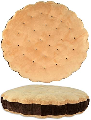 United Labels Schokokeks Kissen Doppelkeks Keks Dekokissen Sitzkissen Zierkissen 40 x 7 cm