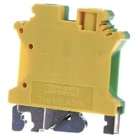 PHOENIX CONTACT USLKG 6 N Schutzleiter-Reihenklemme, 24-8 AWG, 8.2mm Breite, 0.2mm² - 10mm² Querschnitt, Grün/Gelb, 50 Stück