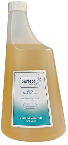 Reko Freizeitbedarf GmbH Perfect desclean Sauna gebrauchsfertiges Desinfektionsmittel 1 Liter für die Sauna, Flächendesinfektion, Saunareiniger