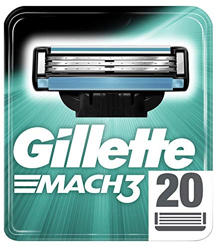 Gillette Mach3 razor blades for men, 20 pieces