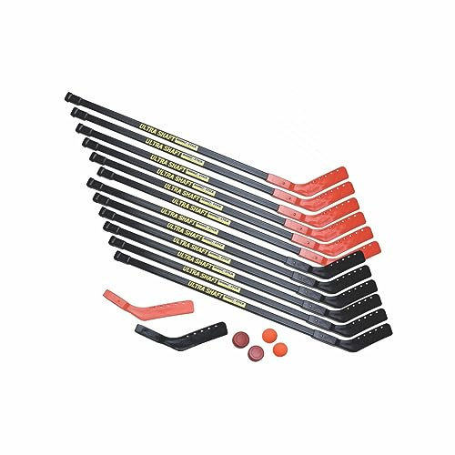 Champion Sports Ultra Schaft-Hockey-Set, Unisex, schwarz/rot