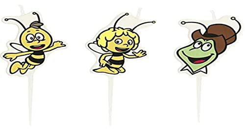 4 Mini-Figurenkerzen Biene Maja