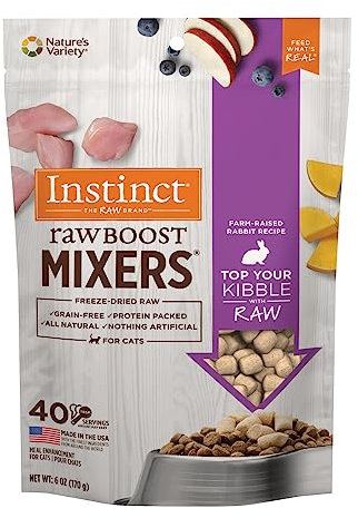 Instinct gefriergetrocknete Raw Boost Mixer Getreide Free Rezept alle Natural Cat Food Topper von der Natur Vielzahl