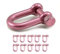 10er Set Schäkel aus Stahl, Magenta Metallic, mit hochwertigem Drehverschluss, für Paracord Armbänder, Kordeln etc., 33mm x 19mm (Größe M), U - Form - Marke Ganzoo