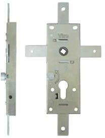 Serrure blindée Viro pour portes basculantes, 4 points de fermeture, Cylindre Chrome