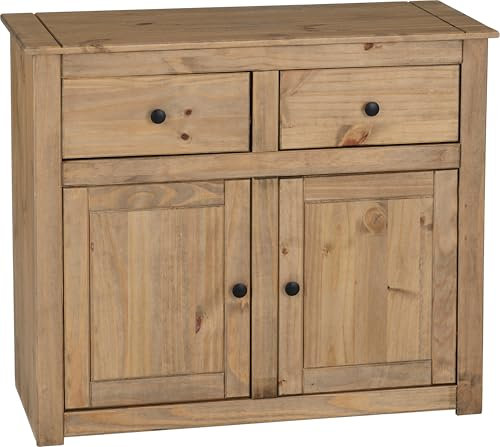 Seconique Panama 2 Door 2 Drawer Sideboard in Natural Wax