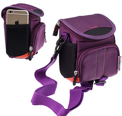 Navitech Purple Digital Camera Case Bag for The Olympus E-PL7 / E-PL6 / Pen-F/Traveller SH-2 / Stylus 1s