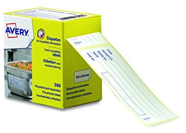 Avery Rouleau de 300 Étiquettes Traçabilité Blanches 98 x 40 mm Pour Usage Professionnel et Domestique