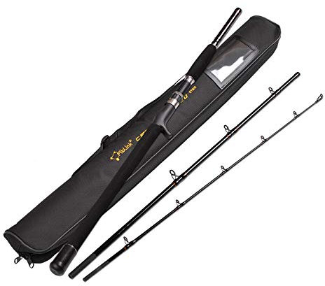 Tragbare Salzwasser Offshore schwere 3-teilige Reise Graphit Baitcasting Angelruten Casting Boot Jiggen Trolling konventionelle Ruten mit Rutentasche (3-teilig 1,8 m schwer)