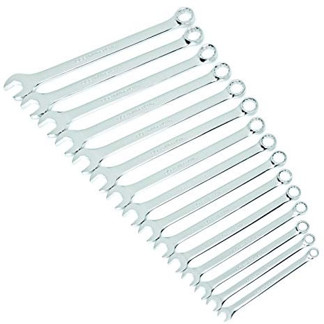 GearWrench 15 Pc. 12 Pt. Combination Wrench Set, Long Pattern, Metric - 81902